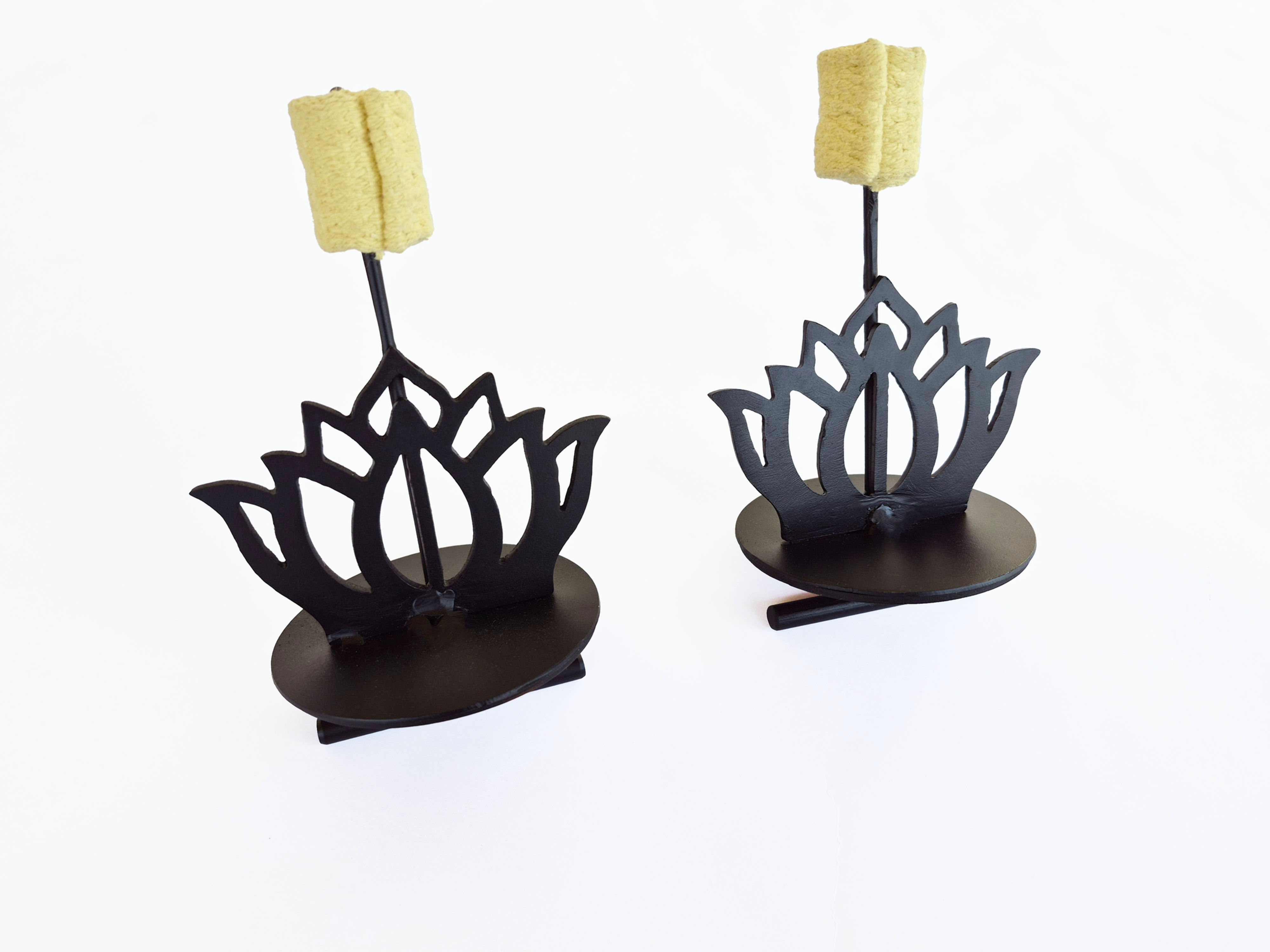 lotus flower palm torches