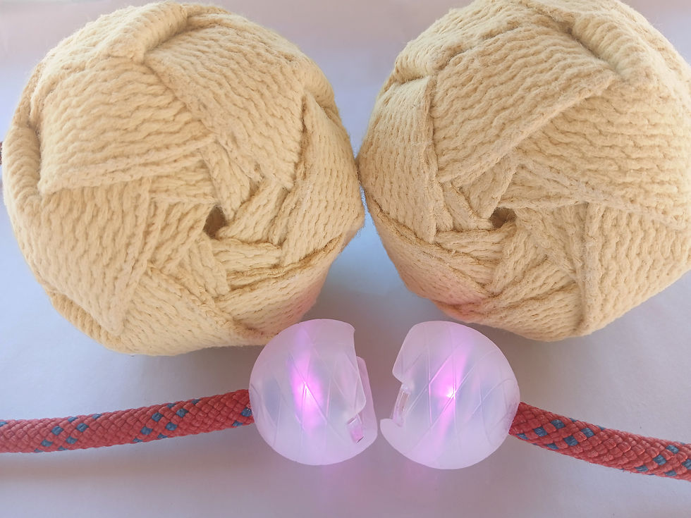 Thumbnail: dragon sphere poi red semi-static kevlar UltraPoi UltraKnob Pro LED handles