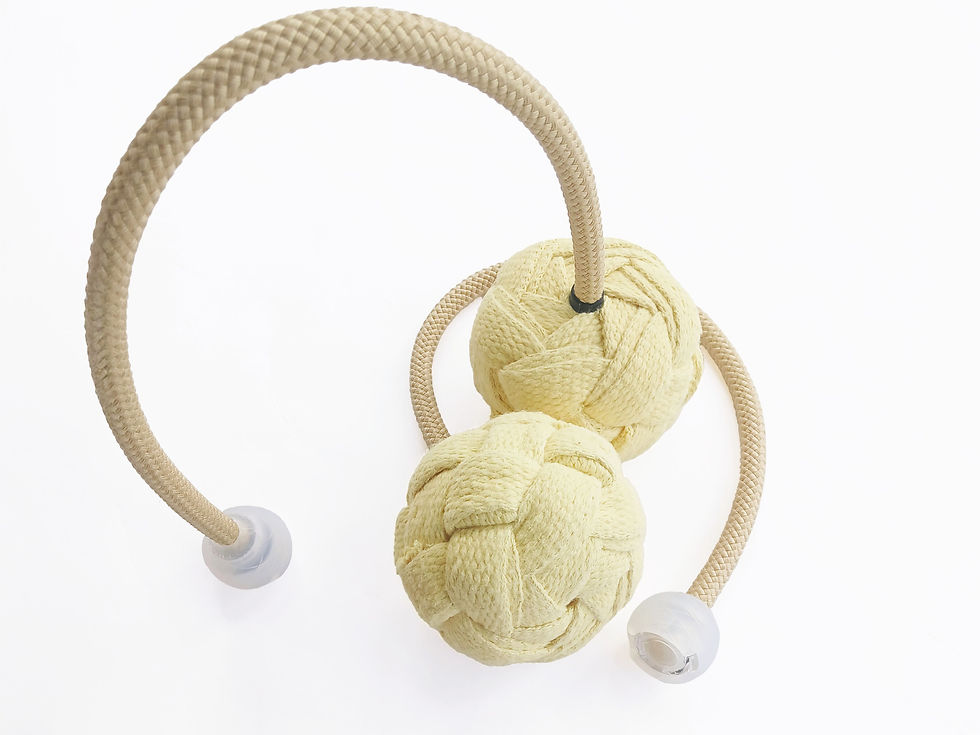 Thumbnail: large dragon sphere poi static technora tethers with UltraPoi UltraKnob Pro LED handles