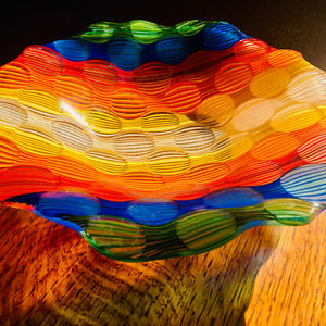 11” Multicolor Optical Harmonics bowl