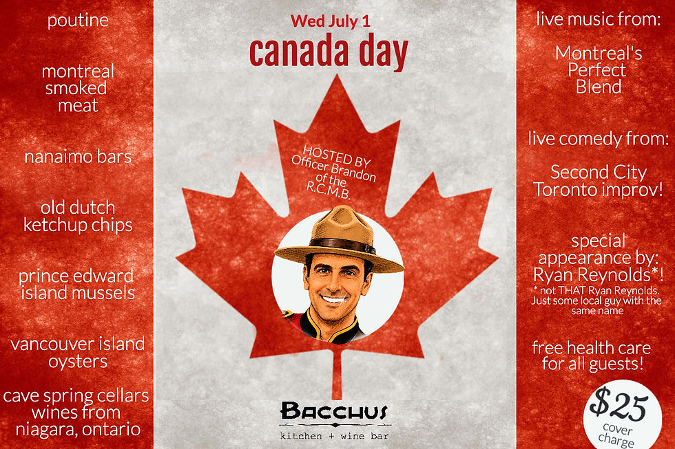 Canada Day @ Bacchus