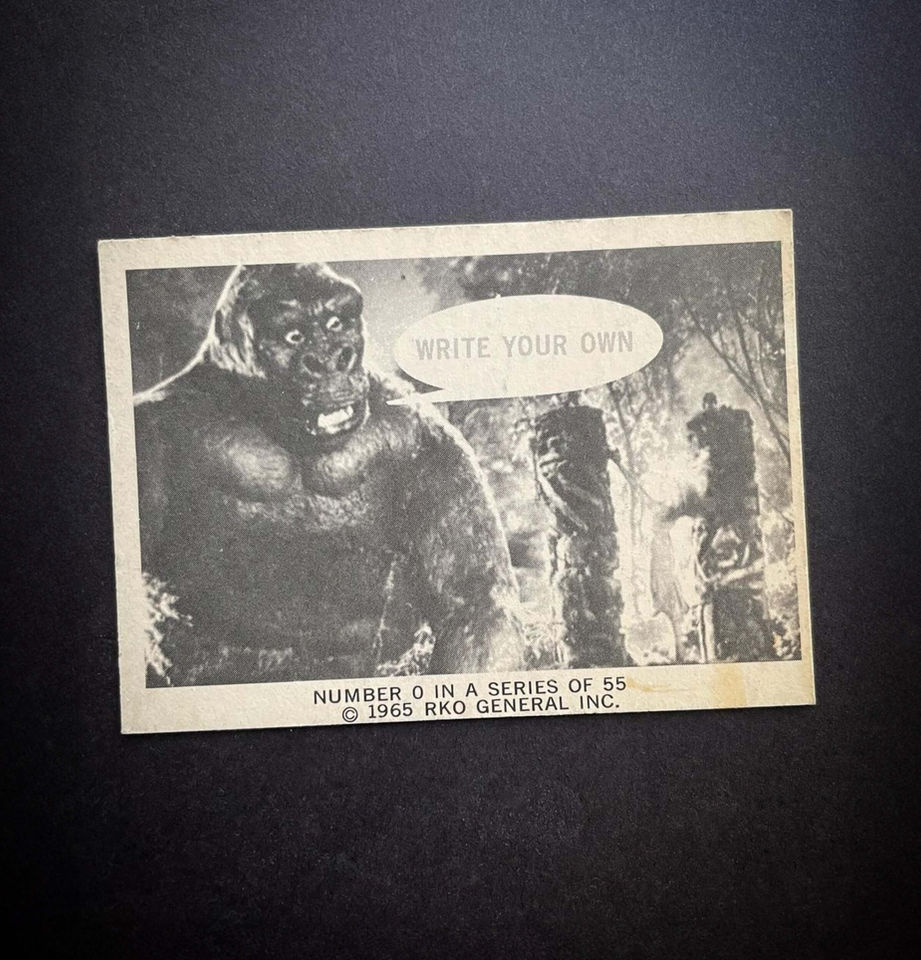 1965 Donruss King Kong black and white printed card image #0 of 55.