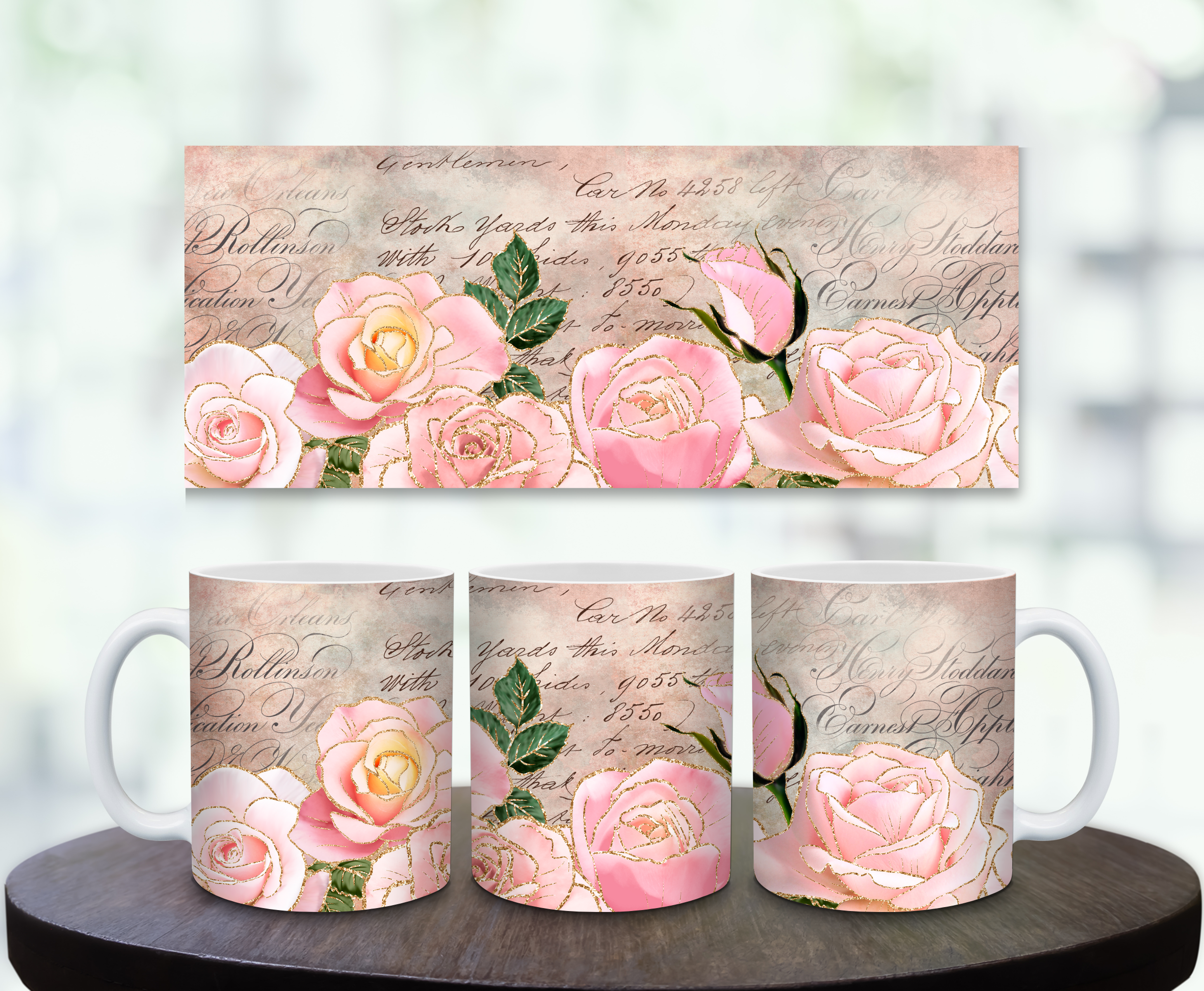 Personalised Mug (Roses)