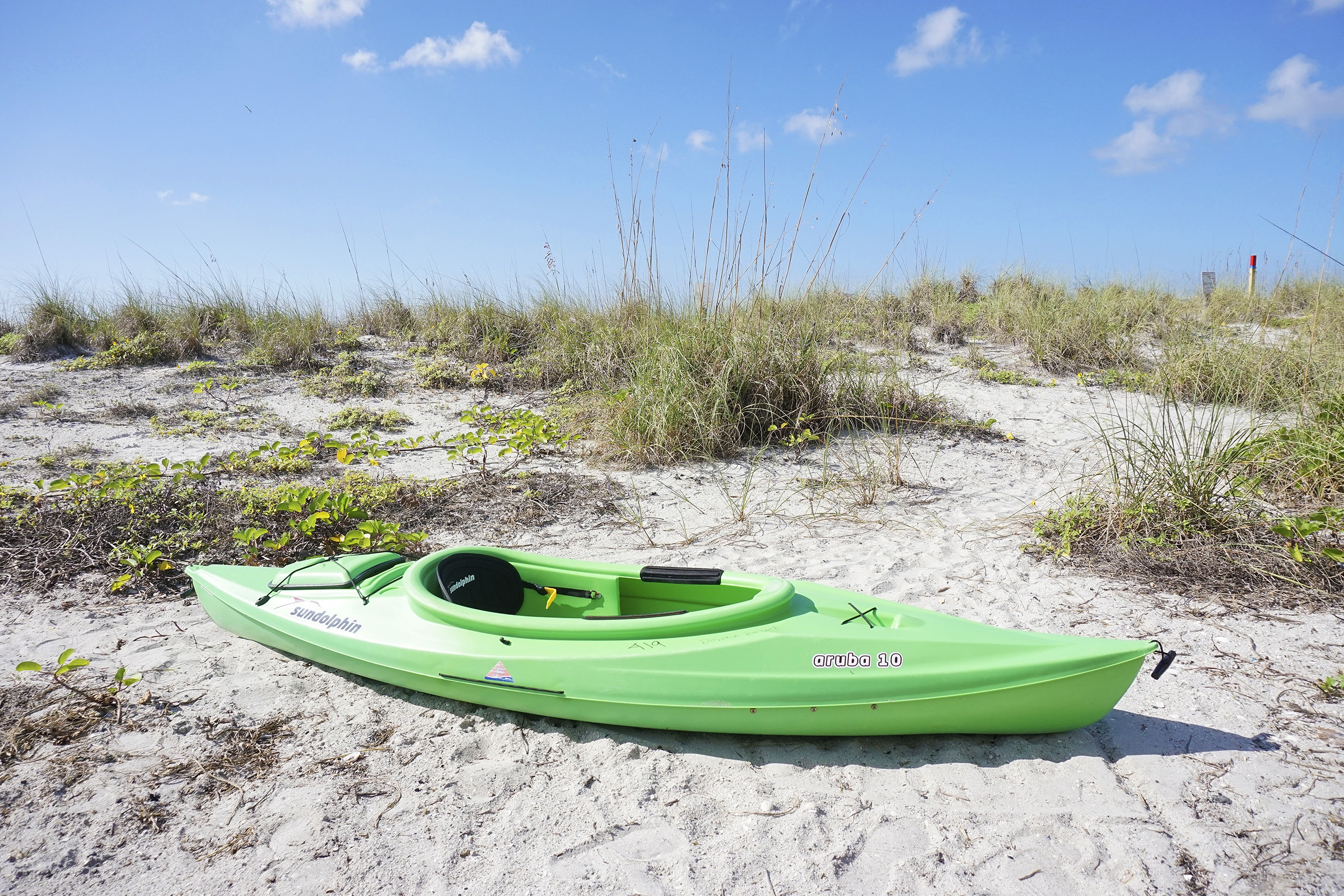 Kayaks on Palm Island
