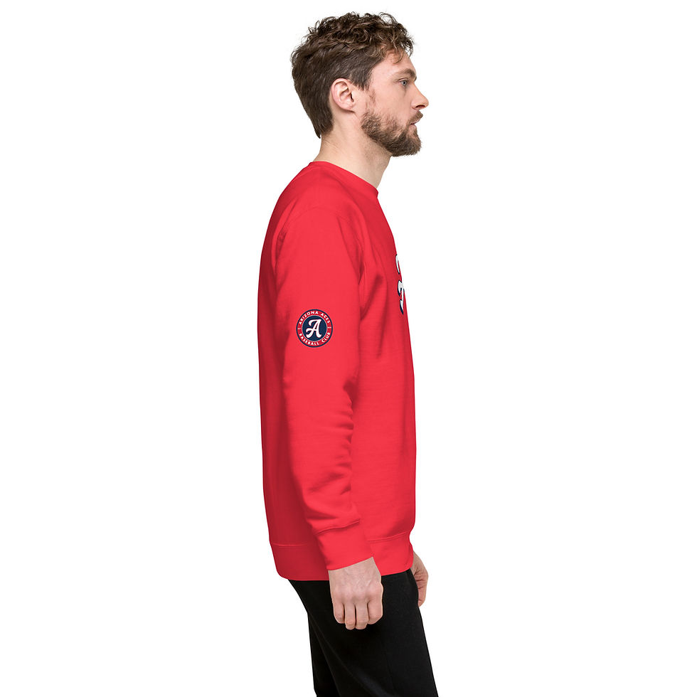 Thumbnail: Aces Classic Crew Neck Unisex Premium Sweatshirt Navy / Red / White 