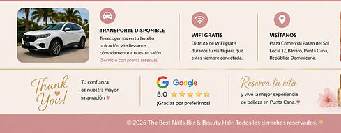Beauty salon gift card manicure pedicure lashes and hair services