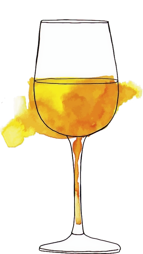 Bio-Orangewein im Glas