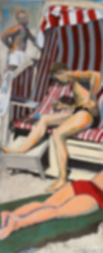 Hélène Lindqvist - Beach party 80x190cm