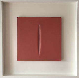Lucio Fontana Concetto Spaziale (1899-1968), 1968, Object, 30 x 30 x 2 cm