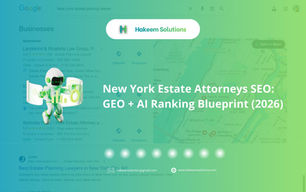 Google map pack results for New York estate attorneys showing top local rankings