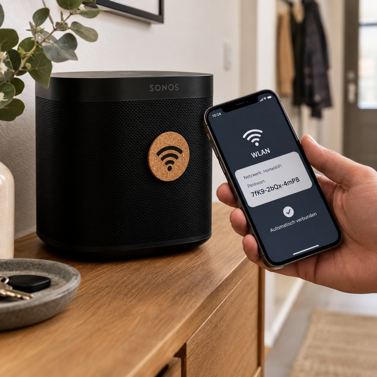 WLAN-Aufkleber mit NFC-Tag