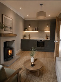 Staged Living Room & Kitchen