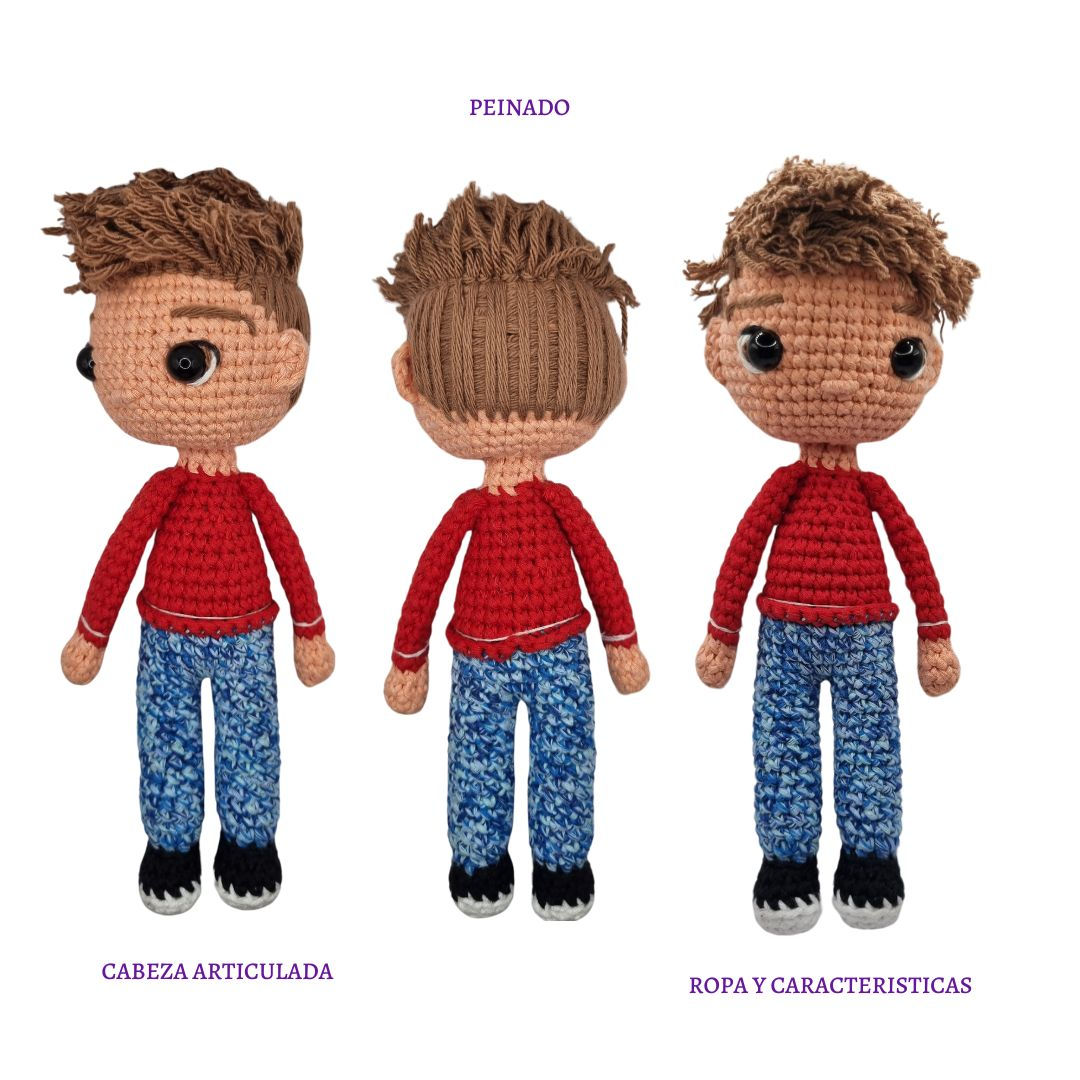 Amigurumi tejido a crochet para hombre