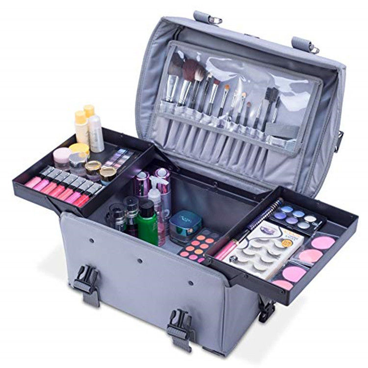 Thumbnail: 2 in 1 Makeup Storage Vanity trolley with drawers Model HZ-06 (Grey)