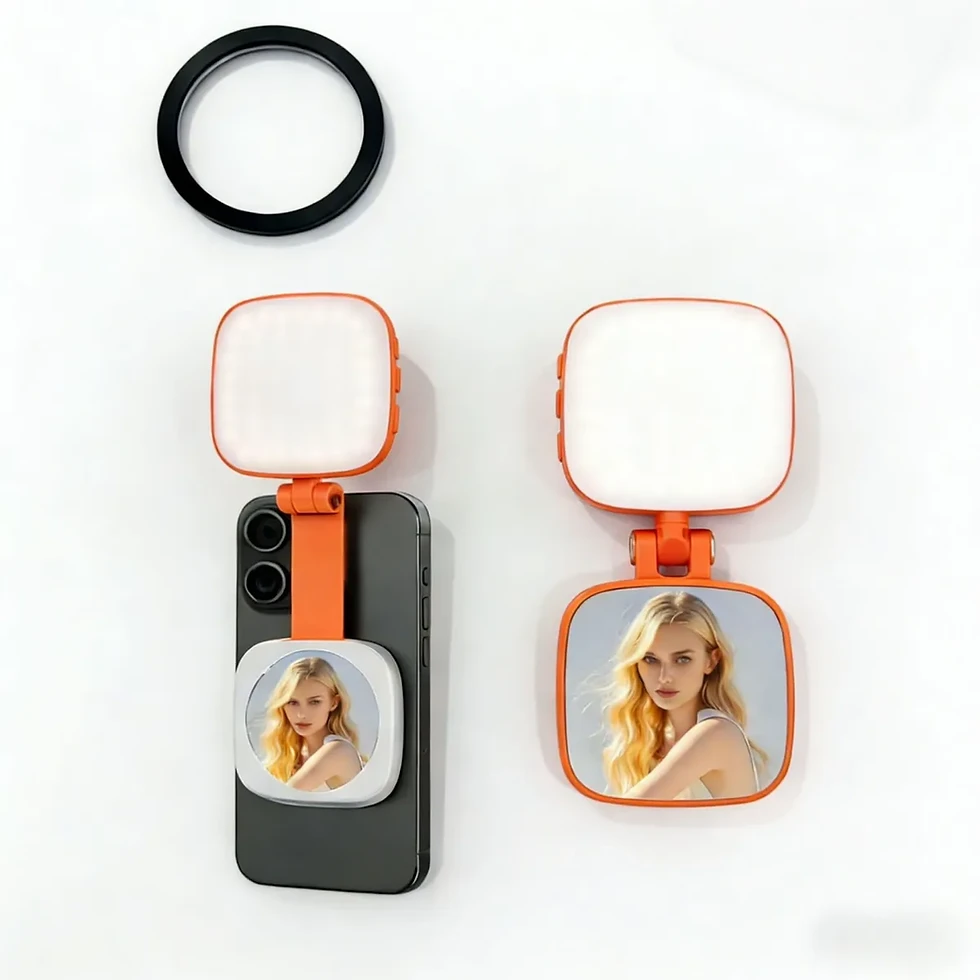 Thumbnail: Magnetic Phone Light with Mirror for Selfie Photography
