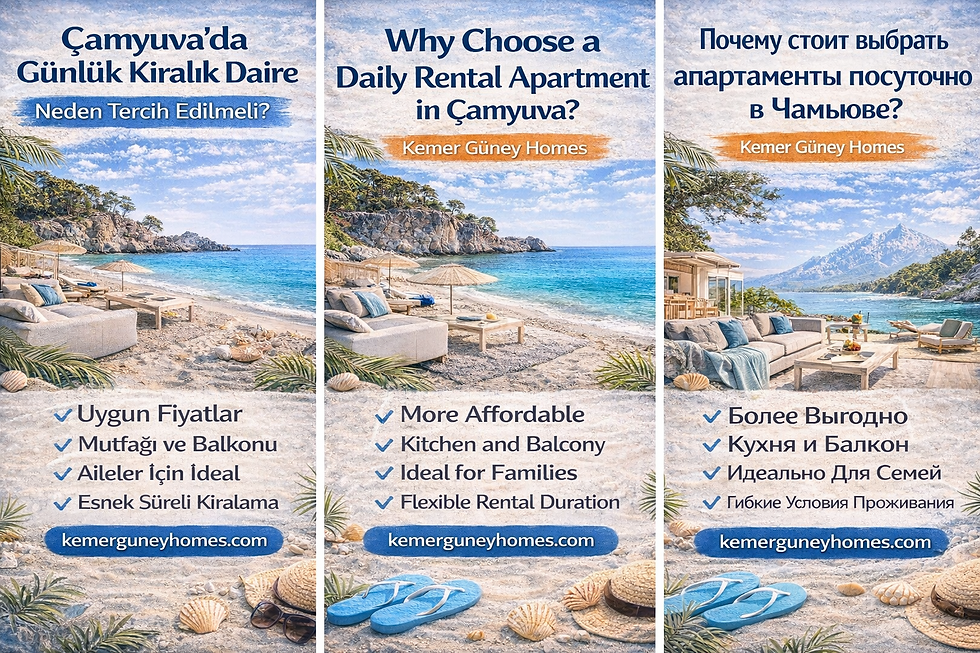Çamyuva’da Günlük Kiralık Daire Neden Tercih Edilmeli?
