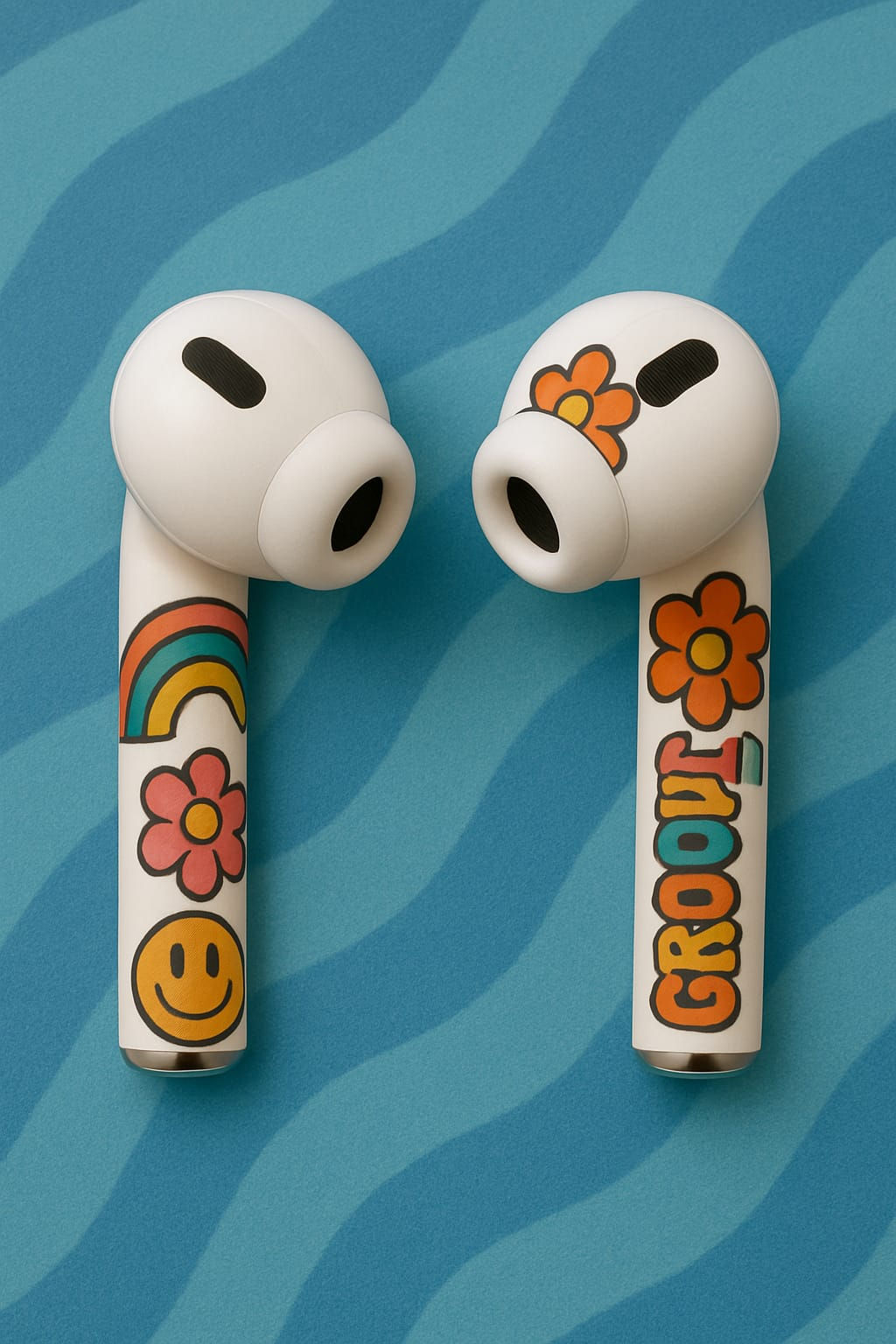 Retro Groovy Vibes AirPods Skin