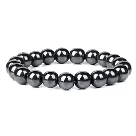Natural-Stone-Beaded-Bracelet-8mm-Black-White-Agat-Howlite-Bracelets-Stretch-Energy-Yoga-B