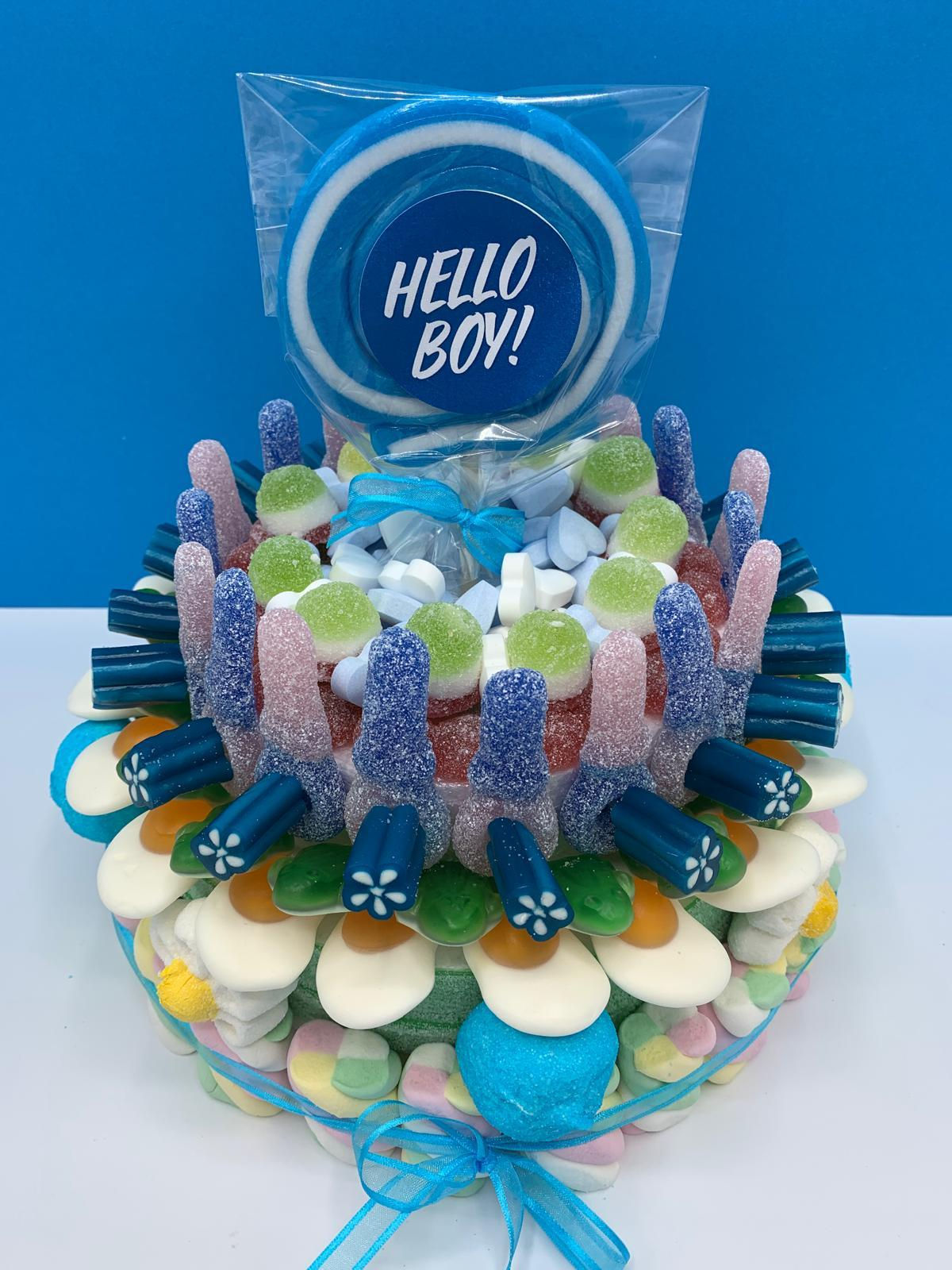 Snoeptaart 2 verdiepen Hello Boy