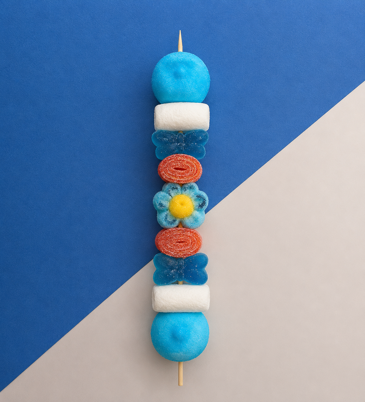 Snoepbrochette BLAUW