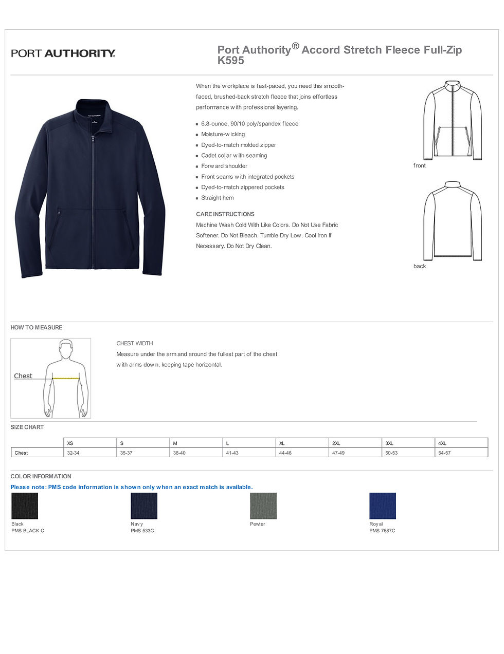 Thumbnail: TRAUMA - STRETCH JACKET - PORT&COMPANY K595