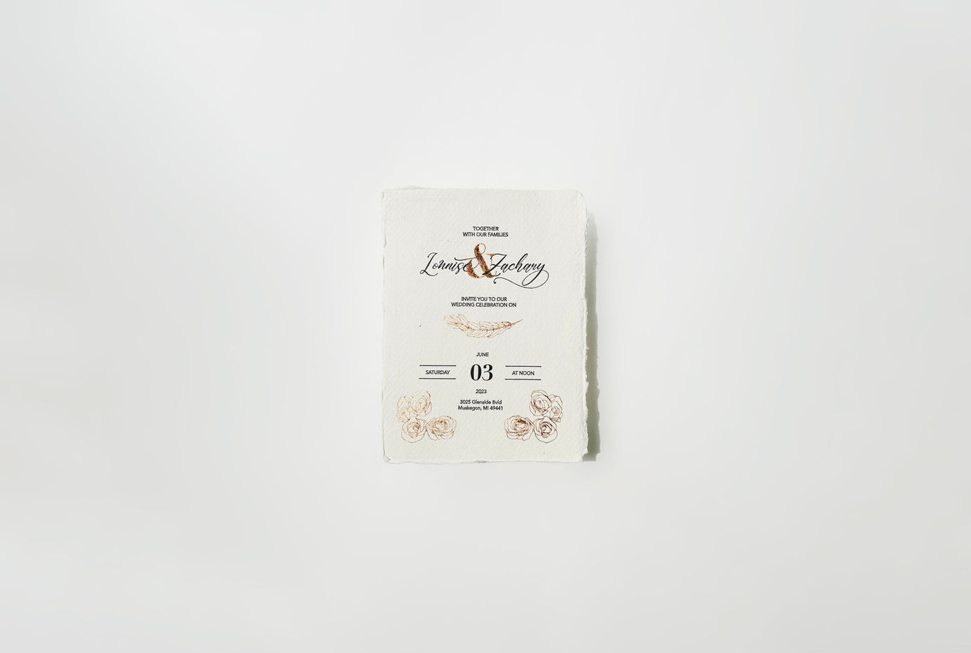 handmade paper invitation