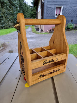 Männerhandtasche, Eichenholz, DIY, Handmade, Bierkasten