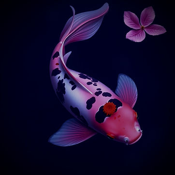 watery image simple, but strong, use dark blue, pink like barbie and purple. _No face but
