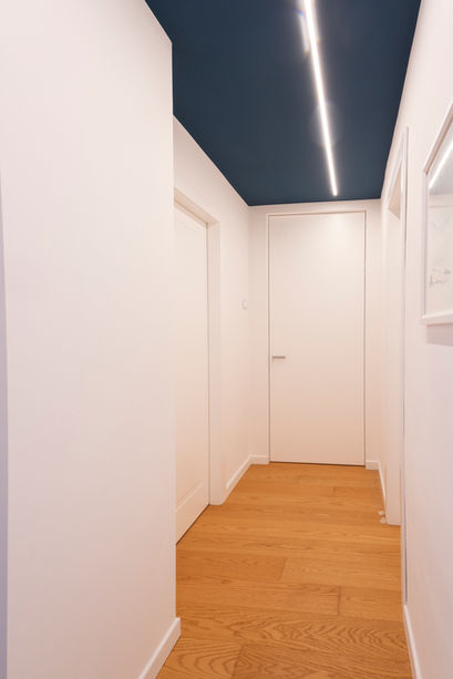 Casa Pierotti - Ristrutturazione interna privato - Ancona - Stato di progetto - corridoio filomuro - Garofoli