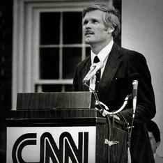 Ted Turner, fondateur de CNN, lors d'une allocution.