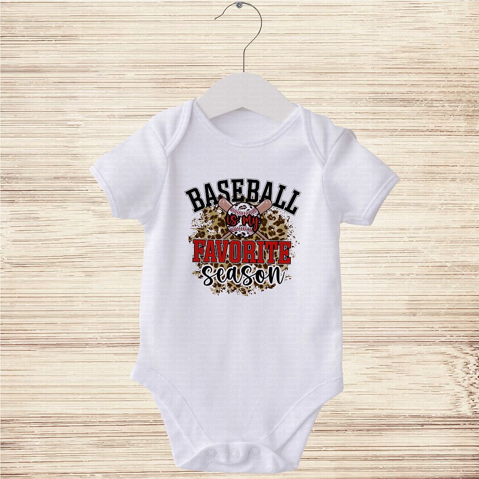Hình thu nhỏ: Baseball Is My Favorite Season #1 Girls Leopard Print Baseball Bodysuit
