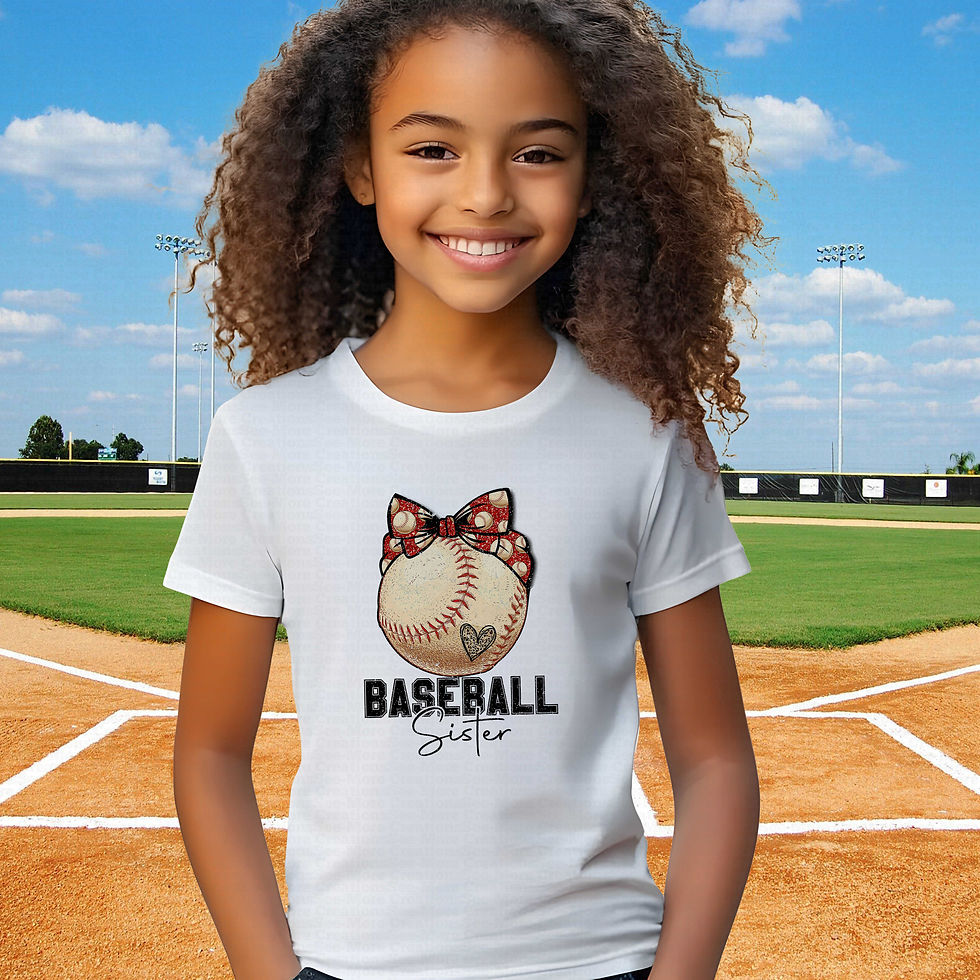 Μικρογραφία: Baseball Sister #9 Girls Glitter Print Baseball Shirt