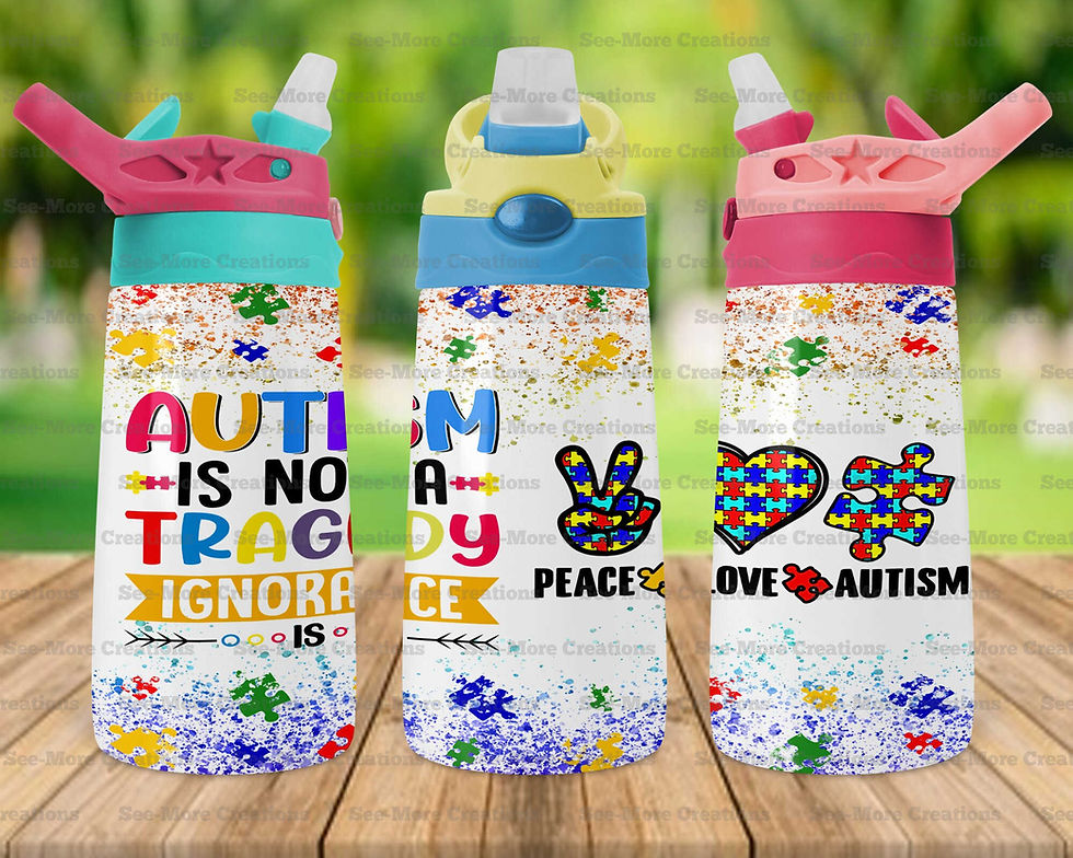 Thumbnail: Autism Is Not A Tragedy Ignorance Is #1 Skinny & Kids Tumblers