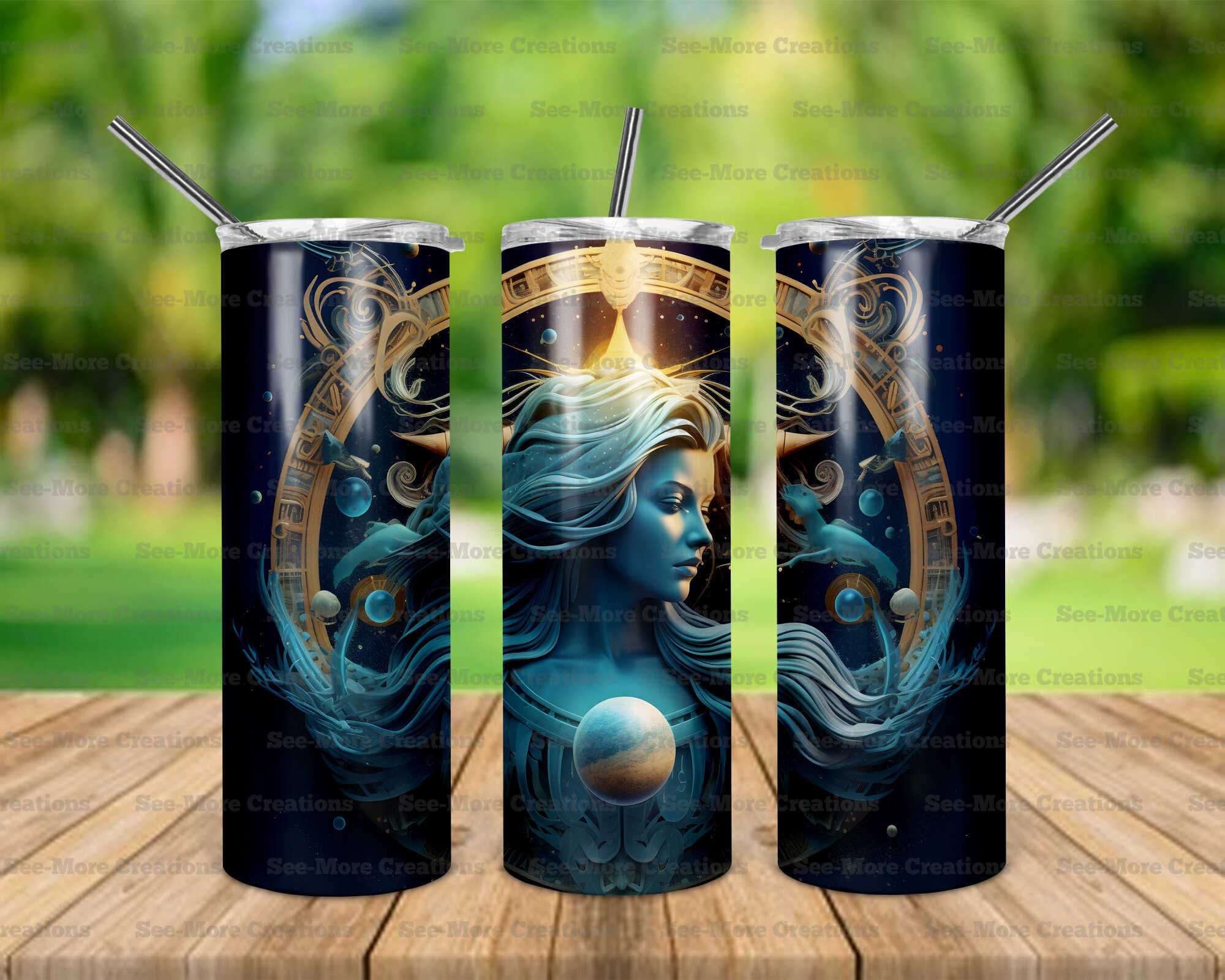 Aquarius #28 Women Skinny Tumbler