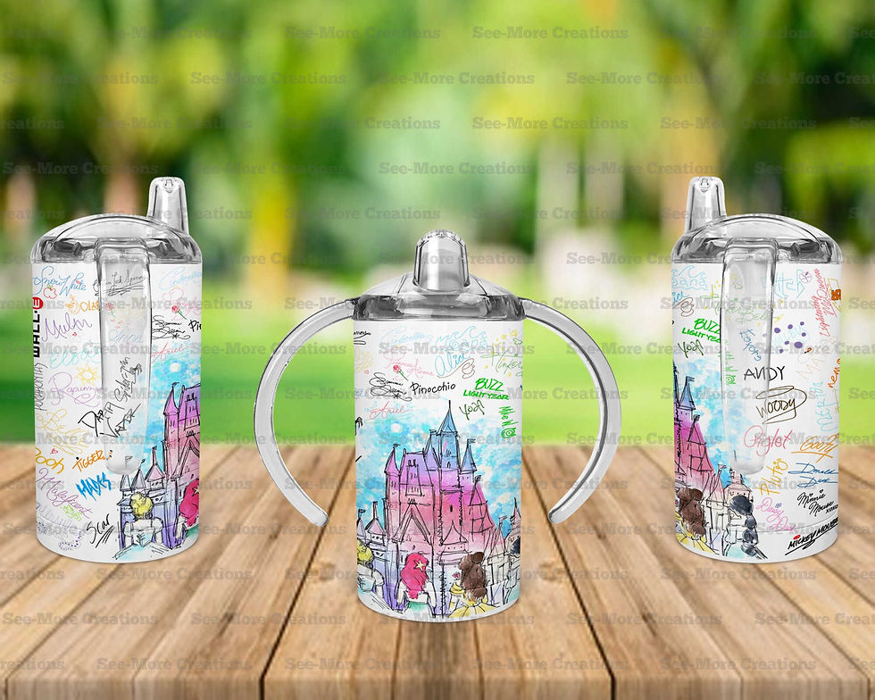 Thumbnail: Princesses Autographs #2 Skinny, Sippy & Kids Tumblers