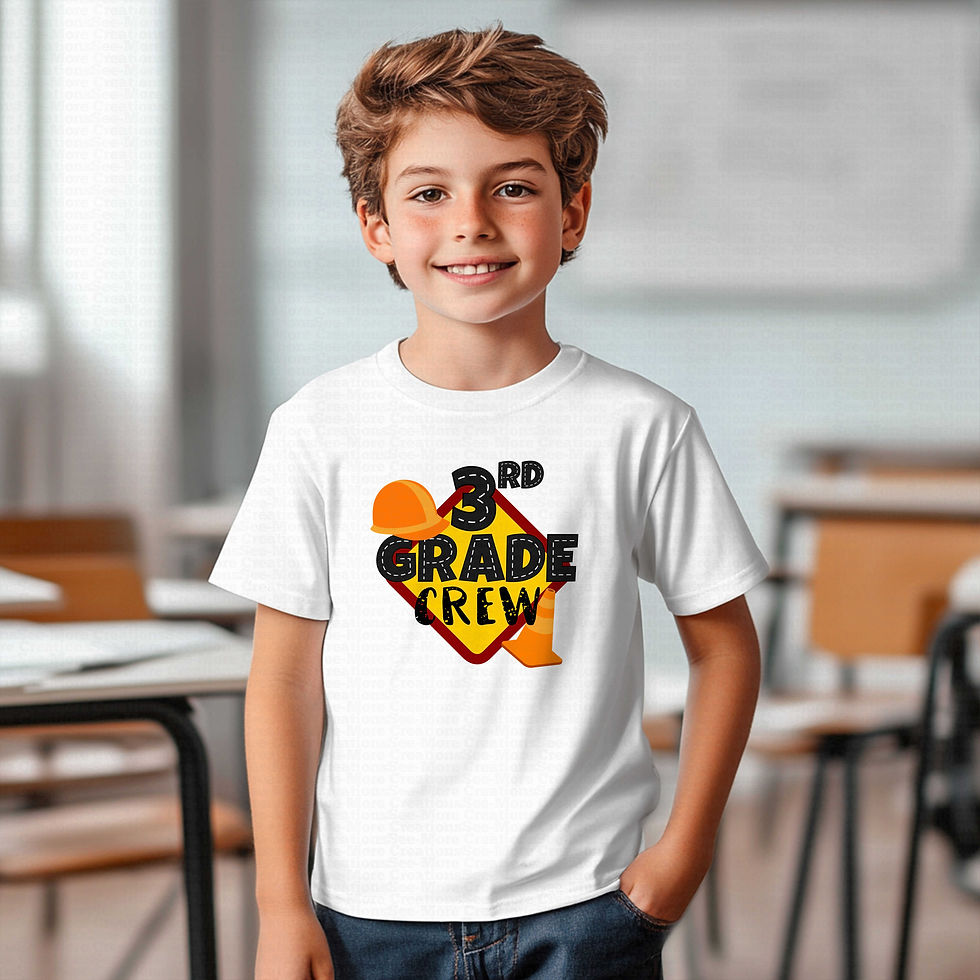 Μικρογραφία: Third Grade Crew #1 Boys Construction School Shirt