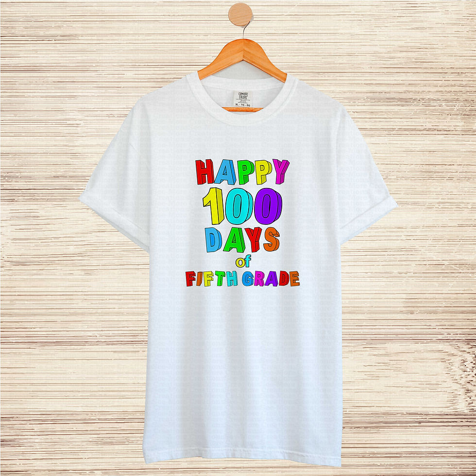Miniatura: Happy 100 Days Of Fifth Grade #1 School Teacher Shirt