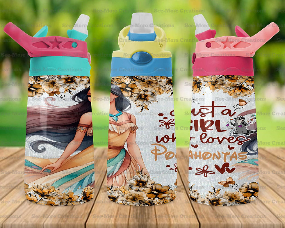 Thumbnail: Just A Girl Who Loves Pocahontas #1 Skinny, Sippy & Kids Tumblers