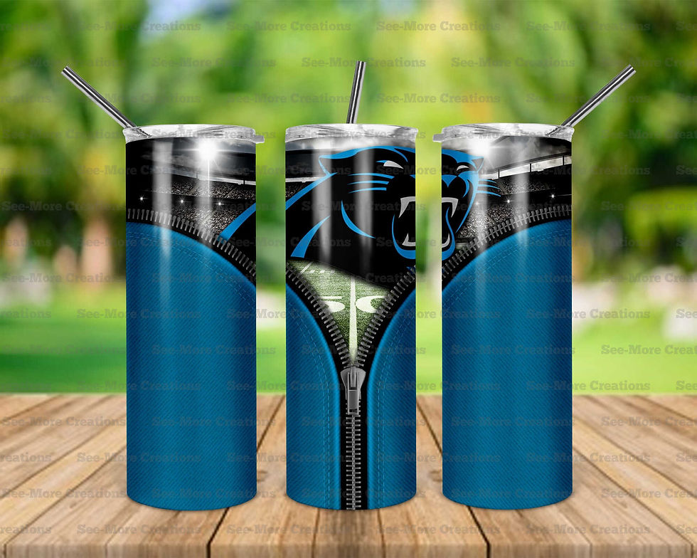 Carolina Panthers #3 Zipper Skinny, Sippy & Kids Tumblers