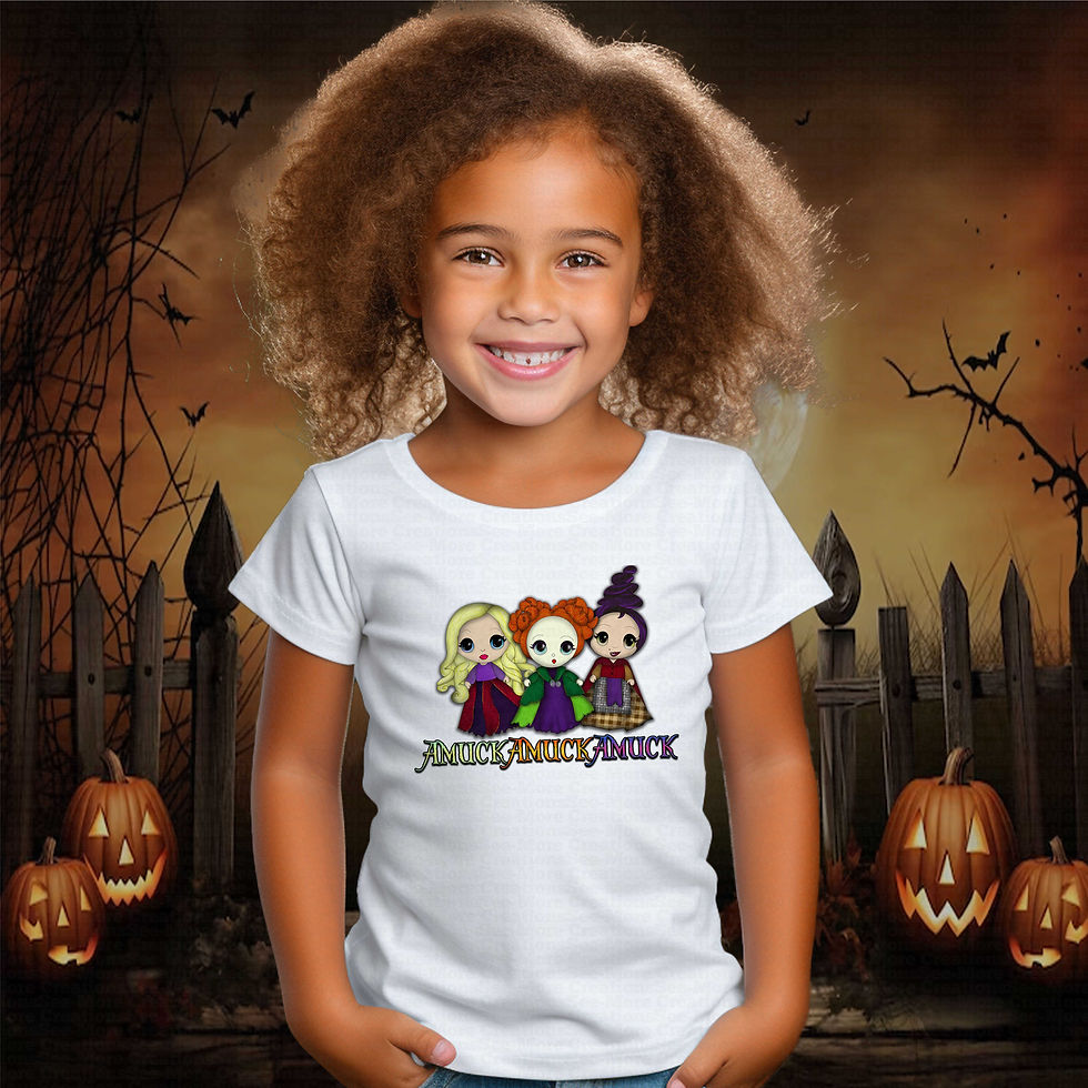 Thumbnail: Amuck Amuck Amuck #1 Girls Halloween Toddler & Kids Shirt