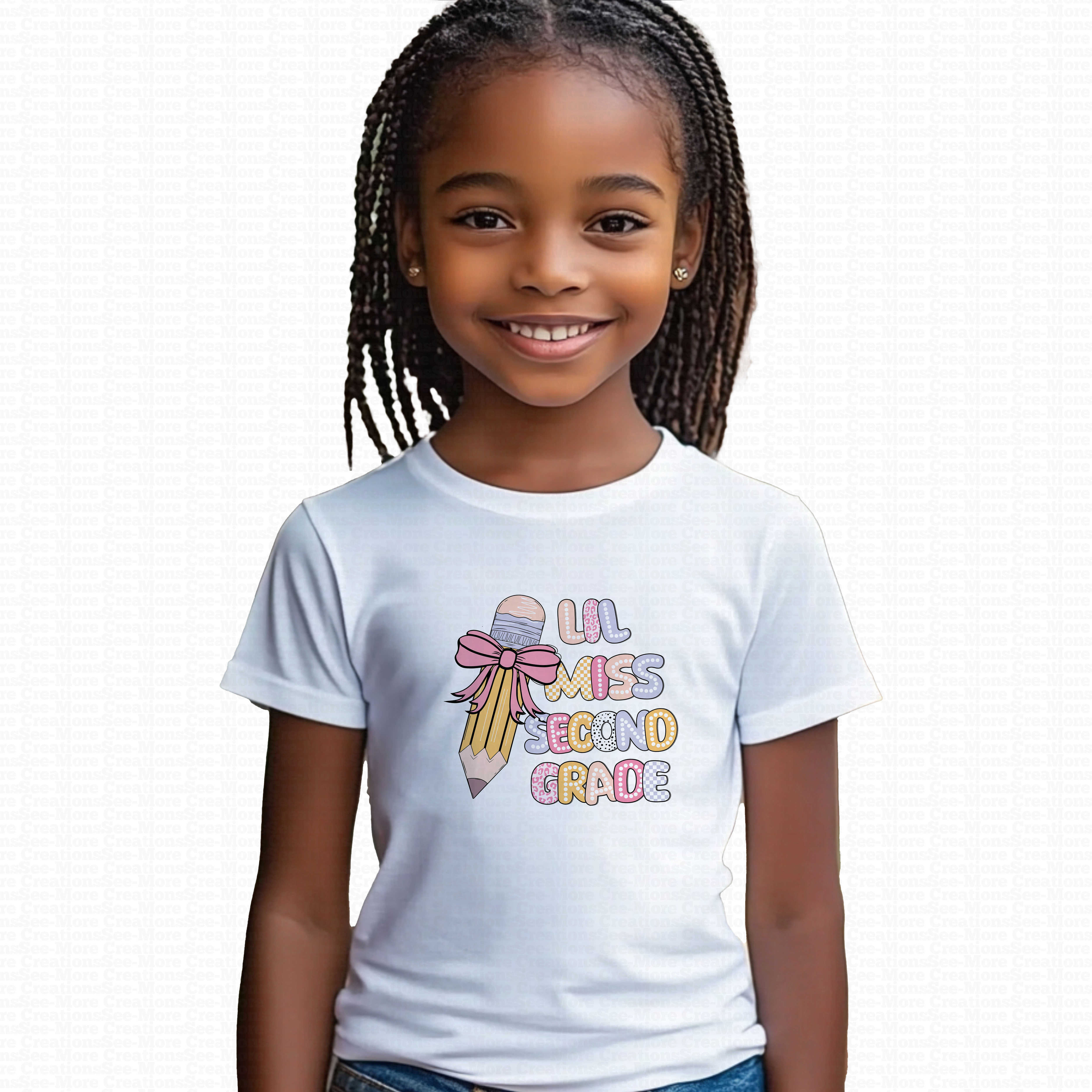 Lil Miss Second Grade #1 Girls School Shirt