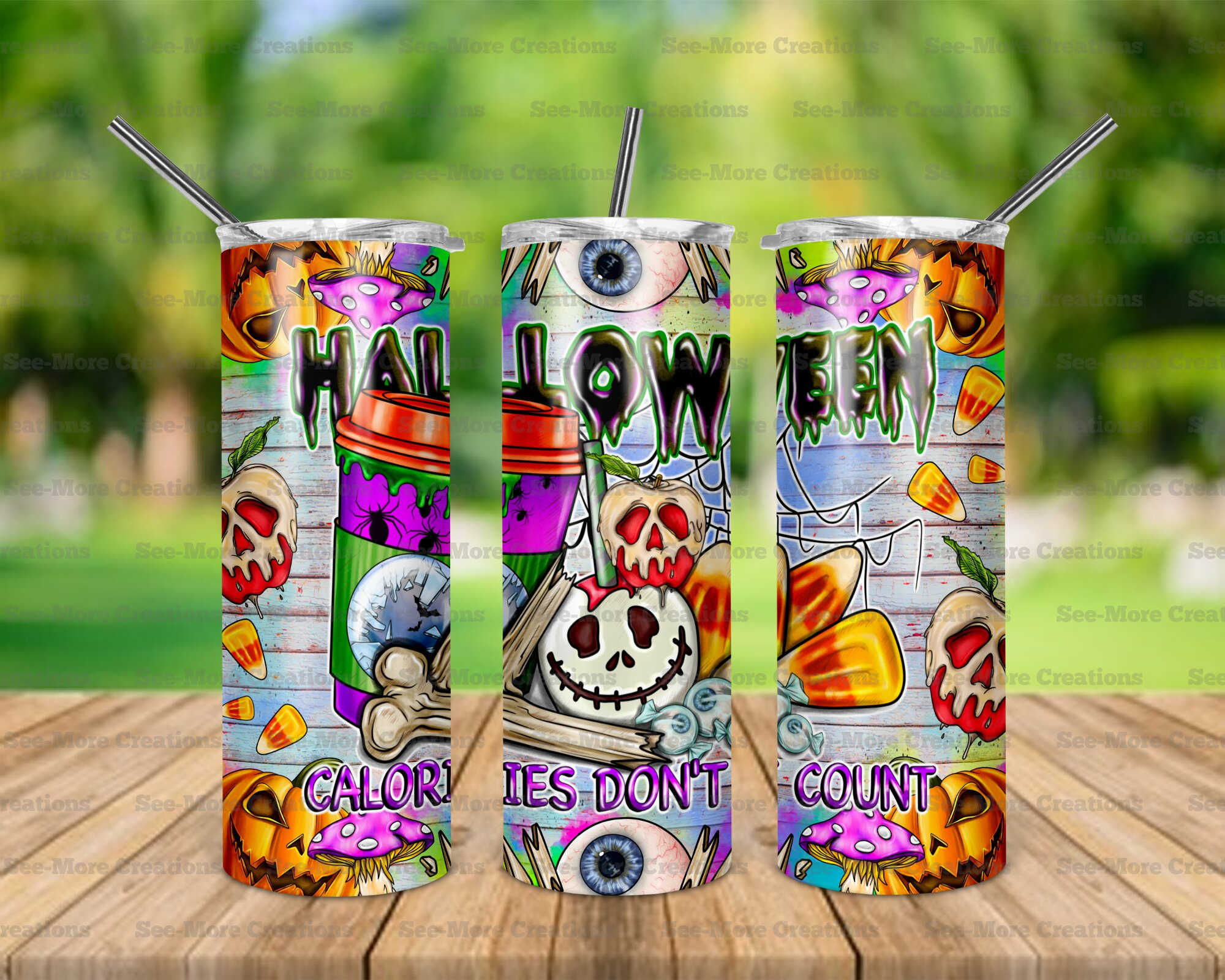 Halloween Calories Don't Count #1 Skinny Tumbler