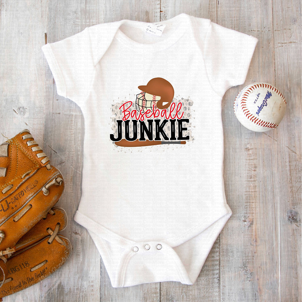 Thumbnail: Baseball Junkie #2 Boys Or Girls Baseball Bodysuit