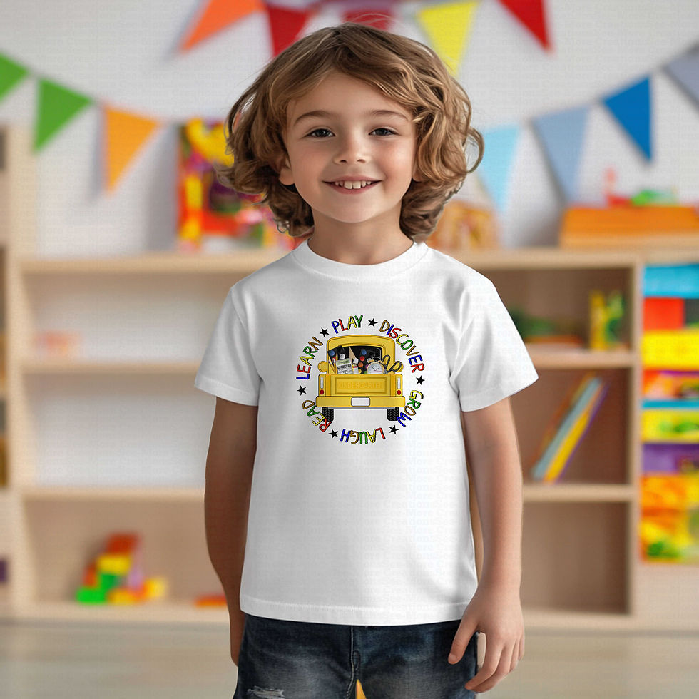 Thumbnail: Kindergarten Truck #1 Learn Play Discover Grow Laugh Read School Shirt