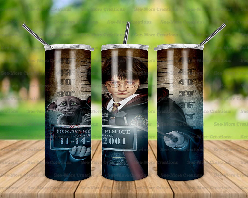 Harry Potter #15 Hogwarts Police Mugshot Skinny Tumbler