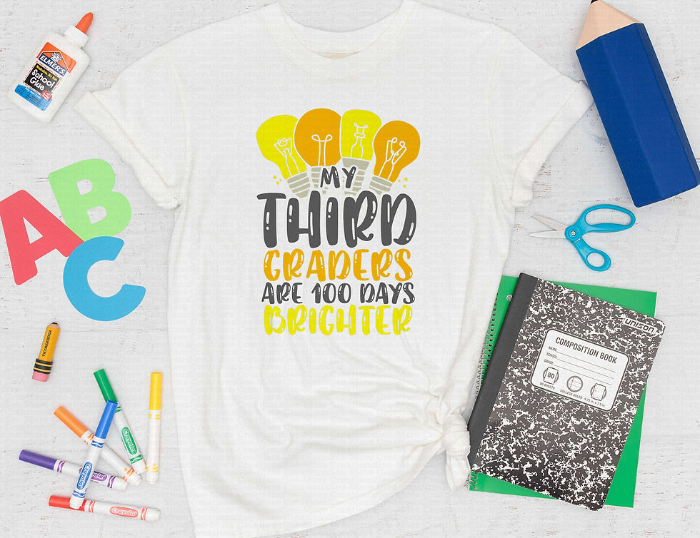 Thumbnail: My Third Graders Are 100 Days Brighter #1 School Teacher Shirt