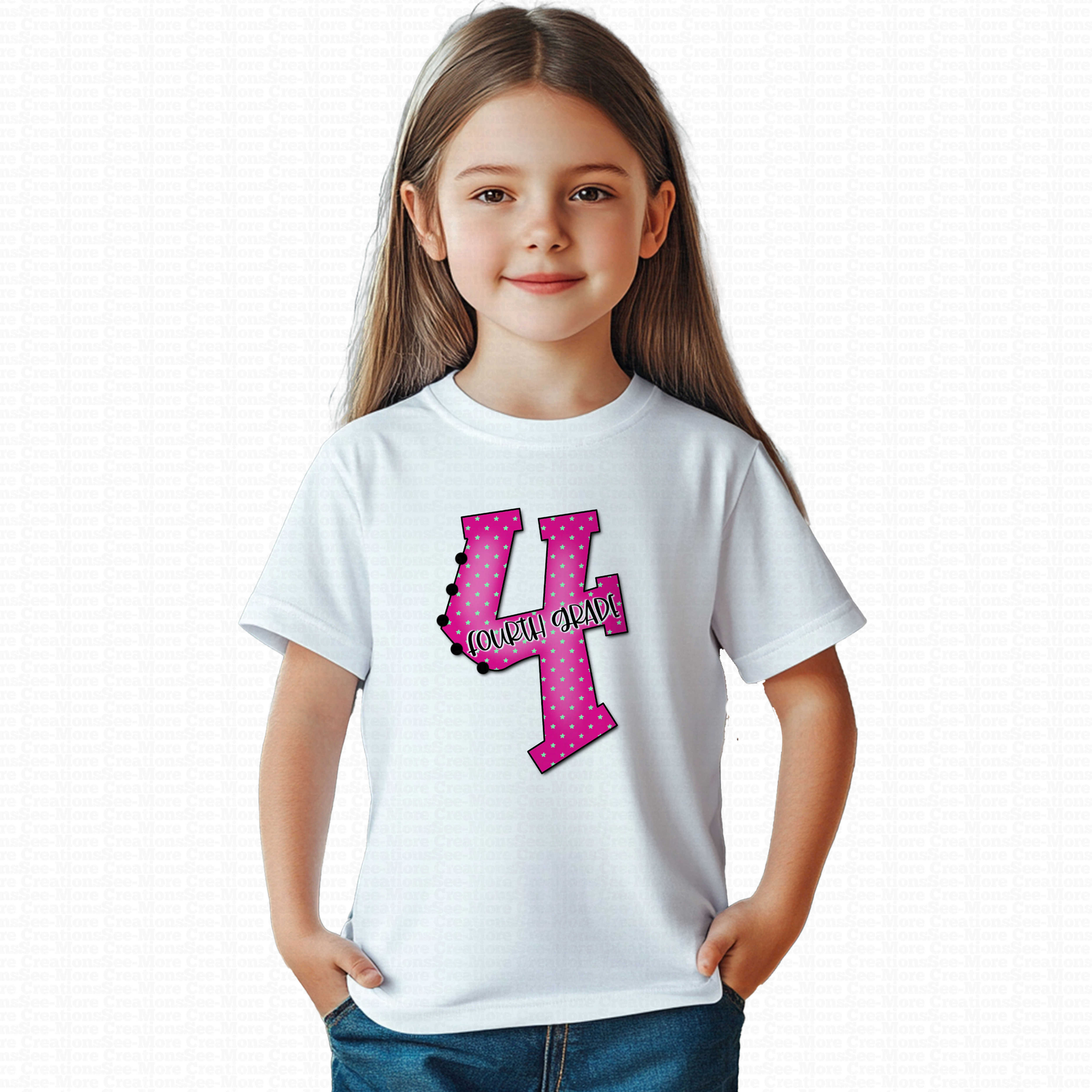 Fourth Grade #2 Girls School Shirt