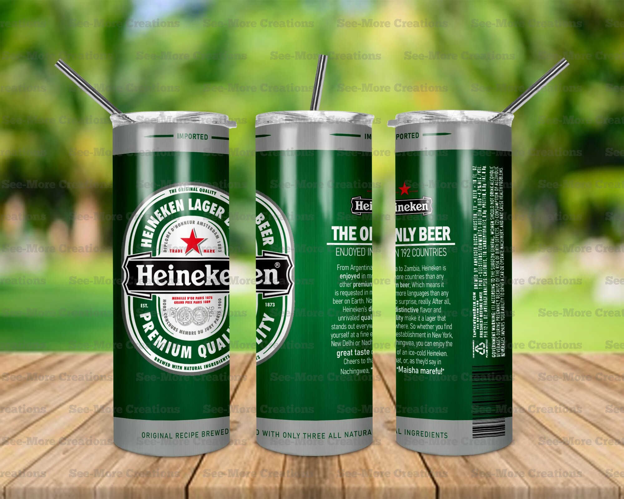 Heineken #3 Skinny Tumbler