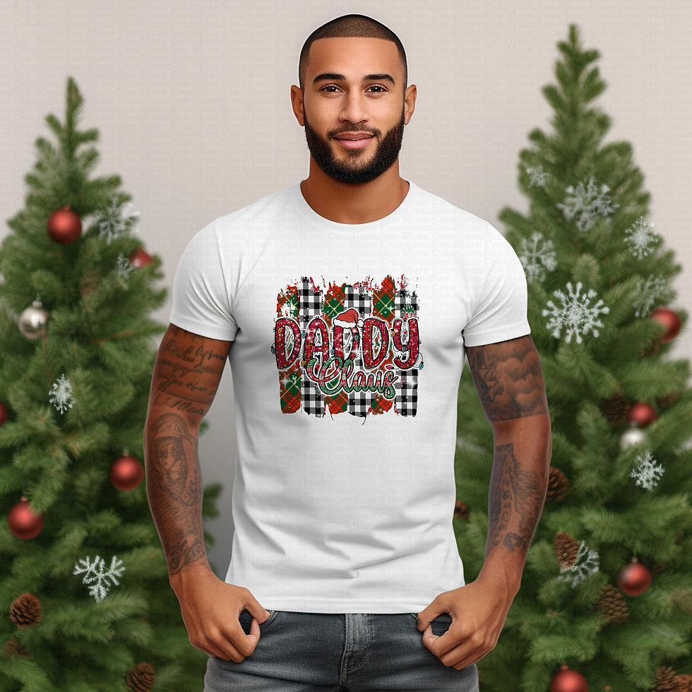 Thumbnail: Daddy Claus #9 Glitter Print Men's Christmas Shirt