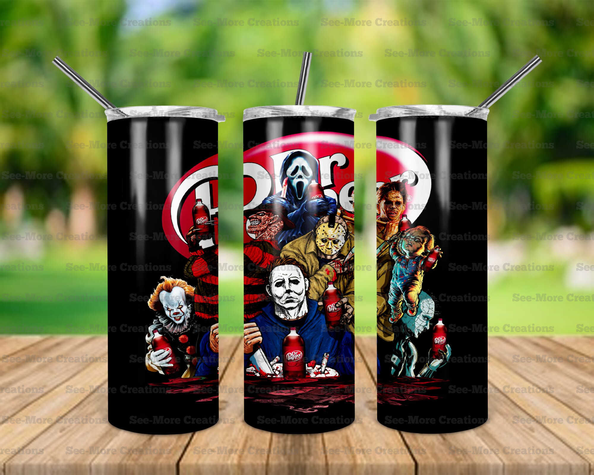 Horror Movie Characters #14 Dr. Pepper Skinny & Kids Tumblers
